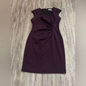 Calvin Klein Dark Purple Midi Dress